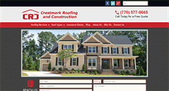 Desktop Screenshot of crestmarkroofing.com